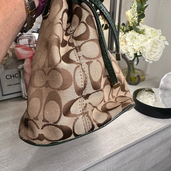 Coach 1941 Green and Tan Signature Tote Bag 2013 - Picture 8 of 10